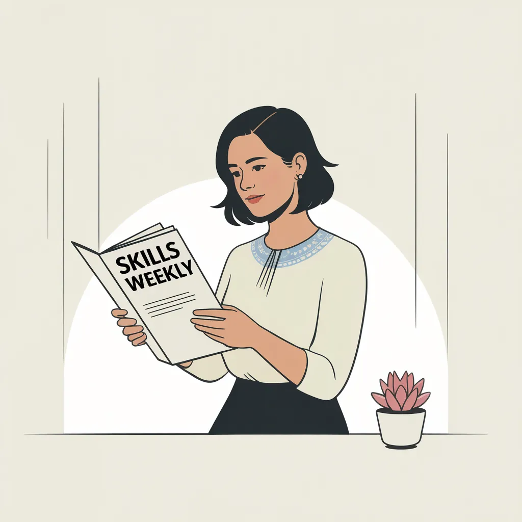 Woman reading Skills Weekly